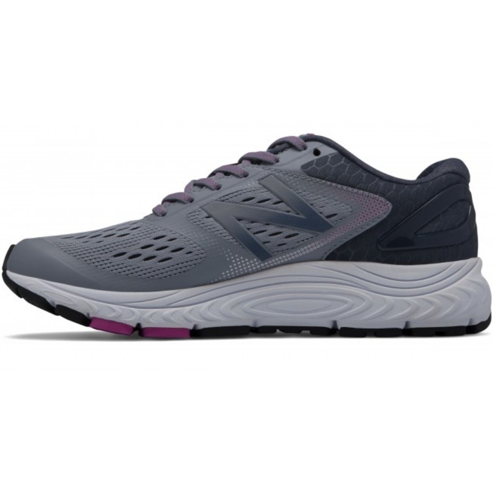 New Balance 840 V4 Cyclone Poisonberry Gray Athletic Shoes Read Description